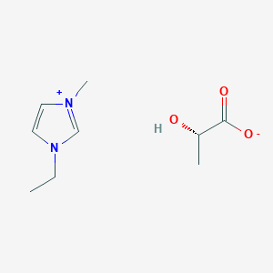 molecular formula C9H16N2O3 B1596995 1-乙基-3-甲基咪唑鎓 L-(+)-乳酸 CAS No. 878132-19-5