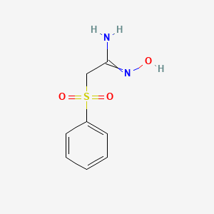 molecular formula C8H10N2O3S B1597000 (Benzenesulfonyl)acetamide oxime CAS No. 17665-60-0