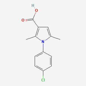 molecular formula C13H12ClNO2 B1597008 1-(4-氯苯基)-2,5-二甲基-1H-吡咯-3-羧酸 CAS No. 60217-76-7