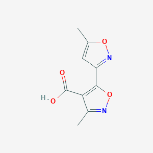 molecular formula C9H8N2O4 B1597010 3-Methyl-5-(5-methylisoxazol-3-yl)isoxazole-4-carboxylic acid CAS No. 849066-63-3