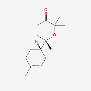 molecular formula C15H24O2 B1597034 [S-(R*,R*)]-dihydro-2,2,6-trimethyl-6-(4-methyl-3-cyclohexen-1-yl)-2H-pyran-3(4H)-one CAS No. 22567-38-0
