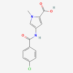 molecular formula C13H11ClN2O3 B1597042 4-(4-氯苯甲酰氨基)-1-甲基-1H-吡咯-2-羧酸 CAS No. 478804-04-5