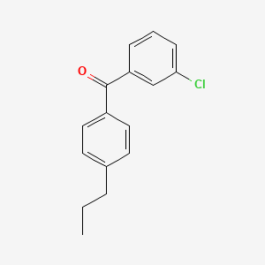 molecular formula C16H15ClO B1597046 3-Chloro-4'-n-propylbenzophenone CAS No. 64358-13-0