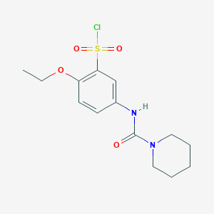 molecular formula C14H19ClN2O4S B1597055 2-Ethoxy-5-[(piperidine-1-carbonyl)-amino]-benzenesulfonyl chloride CAS No. 680618-11-5