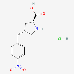 molecular formula C12H15ClN2O4 B1597133 (2S,4R)-4-(4-硝基苄基)吡咯烷-2-羧酸盐酸盐 CAS No. 1049740-22-8
