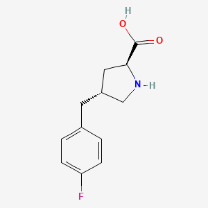 molecular formula C12H14FNO2 B1597135 (2S,4R)-4-(4-氟苄基)吡咯烷-2-羧酸 CAS No. 1049977-93-6