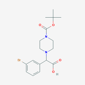 B1597137 2-(4-Boc-piperazinyl)-2-(3-bromophenyl)acetic acid CAS No. 885273-07-4