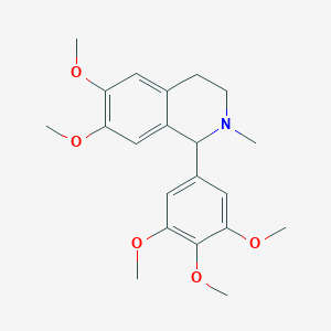 molecular formula C21H27NO5 B1597243 6,7-dimethoxy-2-methyl-1-(3,4,5-trimethoxyphenyl)-3,4-dihydro-1H-isoquinoline CAS No. 22324-83-0