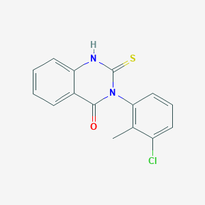 molecular formula C15H11ClN2OS B1597249 3-(3-Chloro-2-methylphenyl)-2-thioxo-2,3-dihydro-4(1H)-quinazolinone CAS No. 81066-84-4