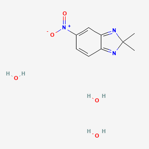 molecular formula C9H15N3O5 B1597253 2,2-dimethyl-5-nitro-2H-benzimidazole trihydrate CAS No. 306935-58-0