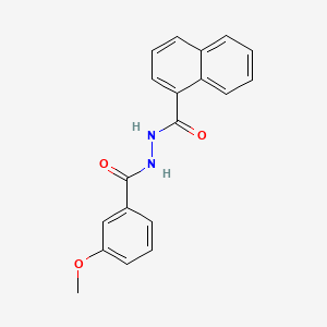 B1597312 HYDRAZINE, 1-(m-METHOXYBENZOYL)-2-(1-NAPHTHOYL)- CAS No. 73941-12-5