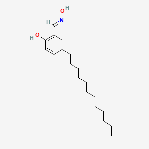 B1597319 Benzaldehyde, 5-dodecyl-2-hydroxy-, oxime CAS No. 77635-32-6