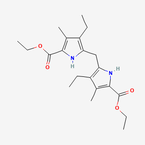 molecular formula C21H30N2O4 B1597379 5,5'-亚甲基双(4-乙基-3-甲基-2-吡咯烷羧酸)二乙酯 CAS No. 6305-93-7