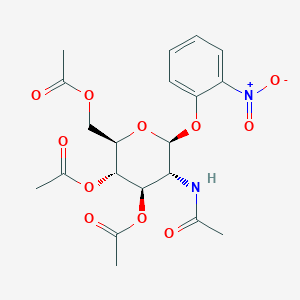 molecular formula C20H24N2O11 B015974 [(2R,3S,4R,5R,6S)-3,4-双（乙酰氧基）-5-乙酰氨基-6-(2-硝基苯氧基）氧杂环-2-基]甲基乙酸酯 CAS No. 13089-26-4