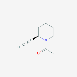 molecular formula C9H13NO B159743 1-[(2R)-2-Ethynylpiperidin-1-yl]ethanone CAS No. 128960-03-2