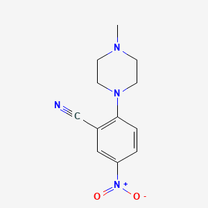 molecular formula C12H14N4O2 B1597469 2-(4-甲基哌嗪-1-基)-5-硝基苯甲腈 CAS No. 451459-92-0