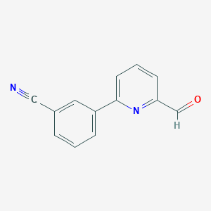 molecular formula C13H8N2O B1597483 3-(6-甲酰吡啶-2-基)苯甲腈 CAS No. 834884-80-9