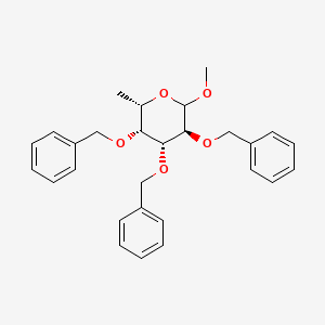 B1597493 (3S,4R,5R,6S)-3,4,5-Tris(benzyloxy)-2-methoxy-6-methyltetrahydro-2H-pyran CAS No. 67576-77-6