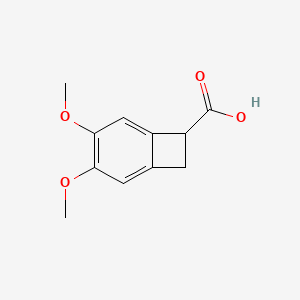 molecular formula C11H12O4 B1597505 3,4-Dimethoxybicyclo[4.2.0]octa-1,3,5-triene-7-carboxylic acid CAS No. 41234-23-5