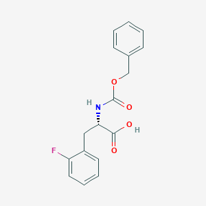molecular formula C17H16FNO4 B159751 (S)-2-(((苄氧羰基)氨基)-3-(2-氟苯基)丙酸 CAS No. 127862-88-8