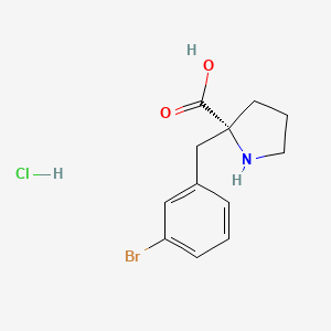 molecular formula C12H15BrClNO2 B1597538 (R)-2-(3-溴苄基)吡咯烷-2-羧酸盐酸盐 CAS No. 1049741-27-6