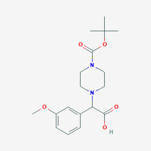 molecular formula C18H26N2O5 B1597542 2-(4-Boc-哌嗪基)-2-(3-甲氧基苯基)乙酸 CAS No. 868151-10-4