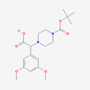 B1597544 2-(4-Boc-piperazinyl)-2-(3,5-dimethoxyphenyl)acetic acid CAS No. 885274-69-1