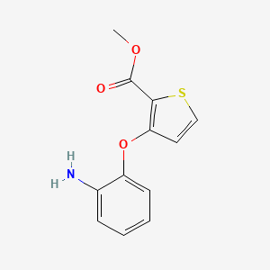 molecular formula C12H11NO3S B1597550 3-(2-氨基苯氧基)-2-噻吩甲酸甲酯 CAS No. 91041-21-3