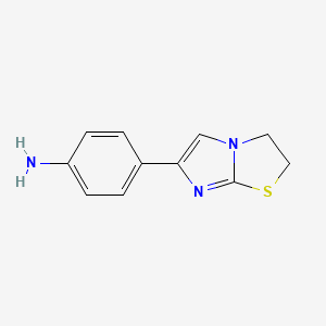 molecular formula C11H11N3S B1597570 4-(2,3-二氢咪唑并[2,1-b][1,3]噻唑-6-基)苯胺 CAS No. 4335-34-6
