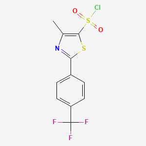 B1597579 4-methyl-2-[4-(trifluoromethyl)phenyl]-1,3-thiazole-5-sulfonyl Chloride CAS No. 568577-83-3