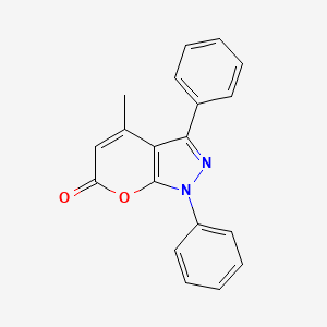 B1597584 4-methyl-1,3-diphenylpyrano[2,3-c]pyrazol-6(1H)-one CAS No. 30020-86-1