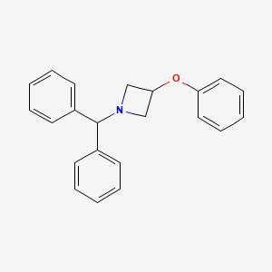 molecular formula C22H21NO B1597587 1-苯甲基-3-苯氧基氮杂环丁烷 CAS No. 82622-43-3