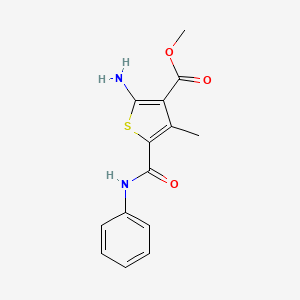 molecular formula C14H14N2O3S B1597620 2-氨基-5-(苯甲酰氨基羰基)-4-甲基噻吩-3-甲酸甲酯 CAS No. 200277-85-6