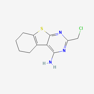 molecular formula C11H12ClN3S B1597628 2-(Chloromethyl)-5,6,7,8-tetrahydro[1]benzothieno[2,3-d]pyrimidin-4-amine CAS No. 89567-04-4