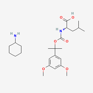 cyclohexanamine;(2S)-2-[2-(3,5-dimethoxyphenyl)propan-2-yloxycarbonylamino]-4-methylpentanoic acid