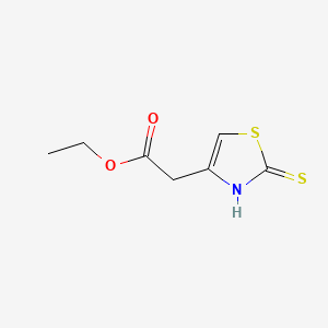 B1597645 Ethyl2-(2-mercaptothiazol-4-yl)acetate CAS No. 38449-49-9