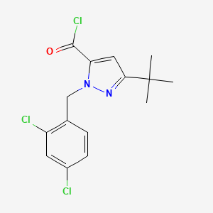 molecular formula C15H15Cl3N2O B1597646 3-(叔丁基)-1-(2,4-二氯苄基)-1H-吡唑-5-羰基氯 CAS No. 306937-15-5