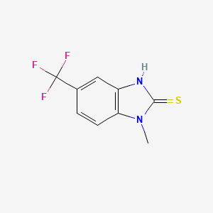 molecular formula C9H7F3N2S B1597653 1-Methyl-5-(trifluoromethyl)-2,3-dihydro-1H-benzo[d]imidazole-2-thione CAS No. 7341-87-9