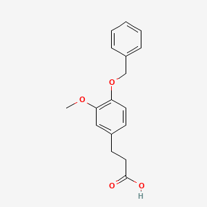 molecular formula C17H18O4 B1597655 3-(4-(苄氧基)-3-甲氧基苯基)丙酸 CAS No. 30034-49-2