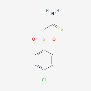 molecular formula C8H8ClNO2S2 B1597677 2-[(4-氯苯基)磺酰基]乙硫酰胺 CAS No. 59865-87-1