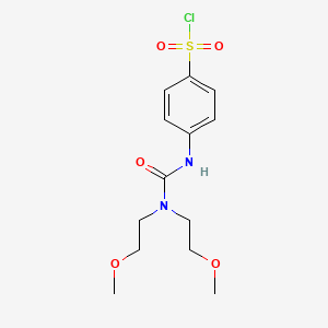 B1597679 4-[3,3-Bis(2-methoxyethyl)ureido]benzenesulfonyl chloride CAS No. 680185-48-2