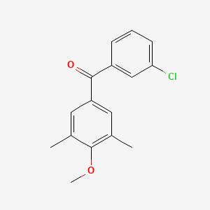 molecular formula C16H15ClO2 B1597683 3-氯-3',5'-二甲基-4'-甲氧基苯甲酮 CAS No. 61259-85-6