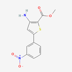 molecular formula C12H10N2O4S B1597713 Methyl 3-amino-5-(3-nitrophenyl)thiophene-2-carboxylate CAS No. 474843-42-0