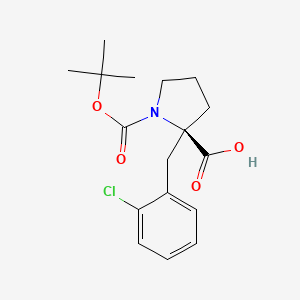 molecular formula C17H22ClNO4 B1597724 (R)-1-(叔丁氧羰基)-2-(2-氯苄基)吡咯烷-2-羧酸 CAS No. 706806-66-8