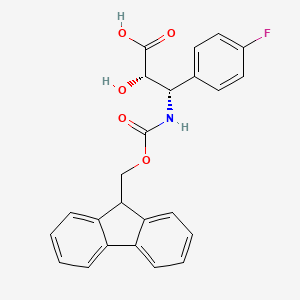 molecular formula C24H20FNO5 B1597731 (2S,3S)-3-((((9H-芴-9-基)甲氧羰基)氨基)-3-(4-氟苯基)-2-羟基丙酸 CAS No. 959583-03-0