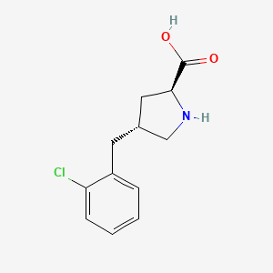molecular formula C12H14ClNO2 B1597734 (2S,4R)-4-(2-氯苄基)吡咯烷-2-甲酸 CAS No. 1049978-05-3