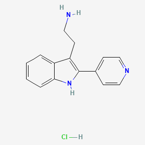 molecular formula C15H16ClN3 B1597749 2-(2-(吡啶-4-基)-1H-吲哚-3-基)乙胺盐酸盐 CAS No. 374064-06-9
