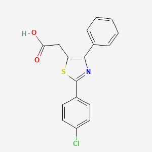 B1597758 2-[2-(4-Chlorophenyl)-4-phenyl-1,3-thiazol-5-yl]acetic acid CAS No. 23821-72-9