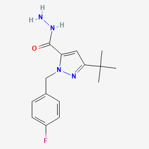 B1597765 3-(tert-butyl)-1-(4-fluorobenzyl)-1H-pyrazole-5-carbohydrazide CAS No. 263762-14-7