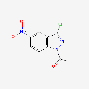 molecular formula C9H6ClN3O3 B1597782 吲唑，1-乙酰基-3-氯-5-硝基- CAS No. 68159-07-9